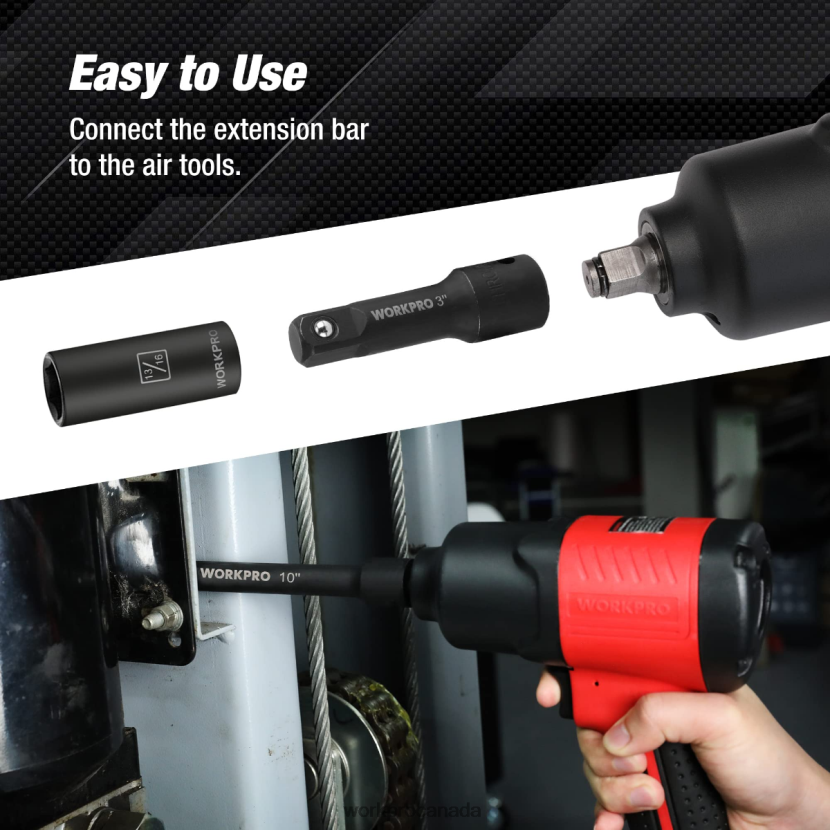 Morden WORKPRO 9 Pcs Impact Driver Extension Bar Set Tool ZNRDXV141