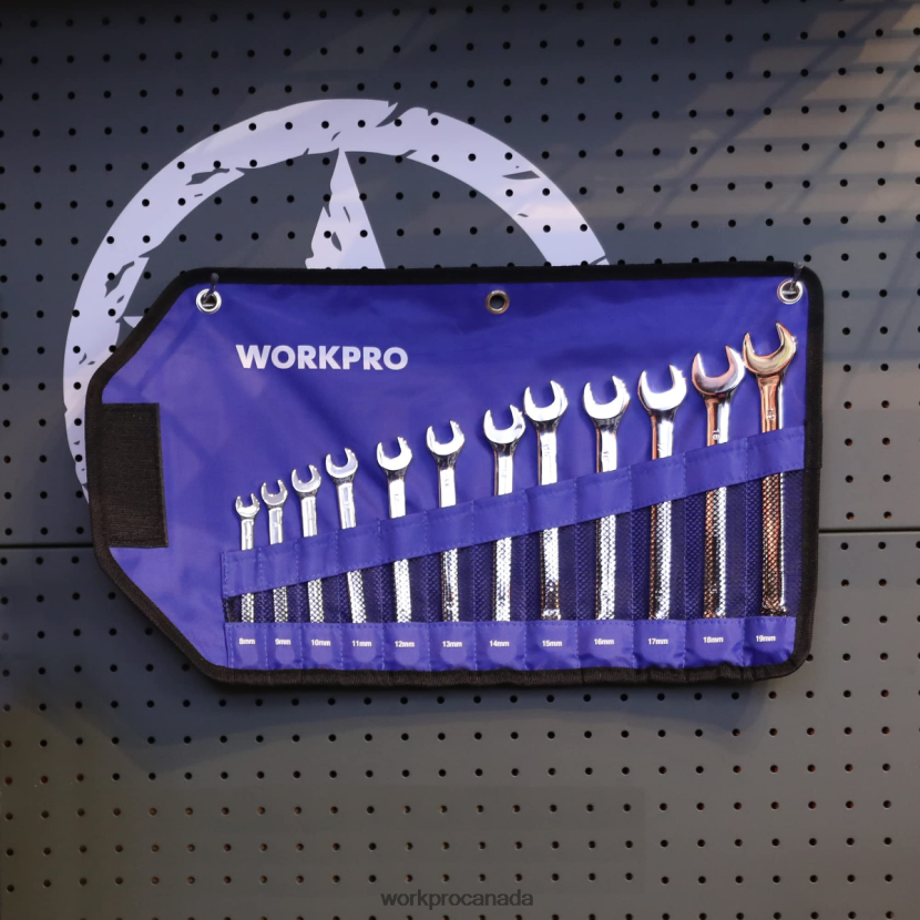 New WORKPRO 12 Pcs Metric 8-19mm, Premium Cr-V Combination Wrench Set Tool ZNRDXV95
