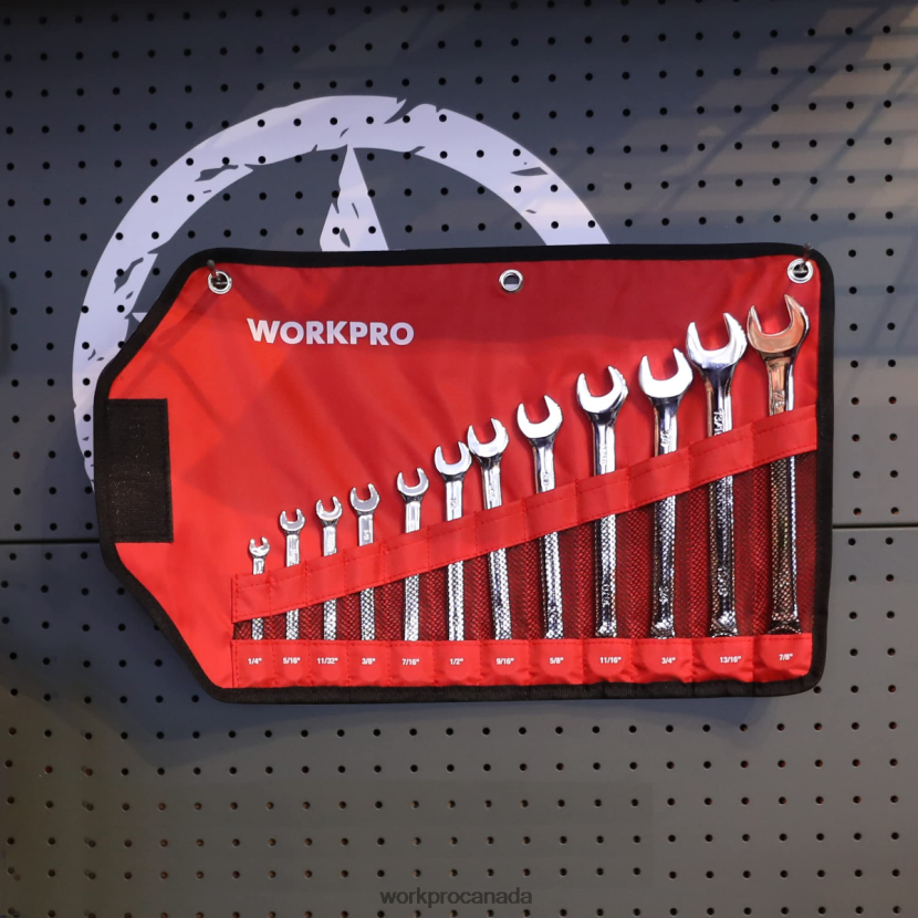 New WORKPRO 12 Pcs Metric 8-19mm, Premium Cr-V Combination Wrench Set Tool ZNRDXV95