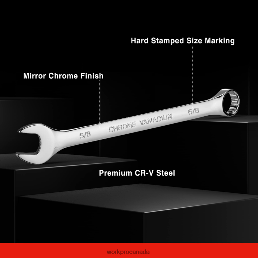 New WORKPRO 12 Pcs Metric 8-19mm, Premium Cr-V Combination Wrench Set Tool ZNRDXV95