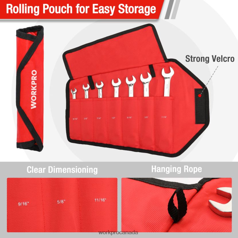 Useful WORKPRO 7-Piece Ratcheting Combination Wrench Set Tool ZNRDXV85