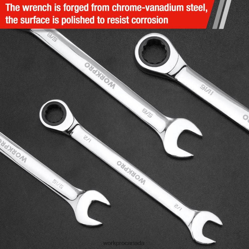 Useful WORKPRO 7-Piece Ratcheting Combination Wrench Set Tool ZNRDXV85