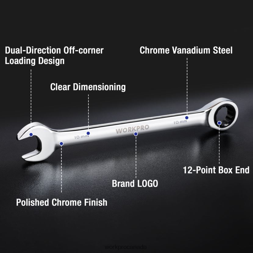 Useful WORKPRO 7-Piece Ratcheting Combination Wrench Set Tool ZNRDXV85