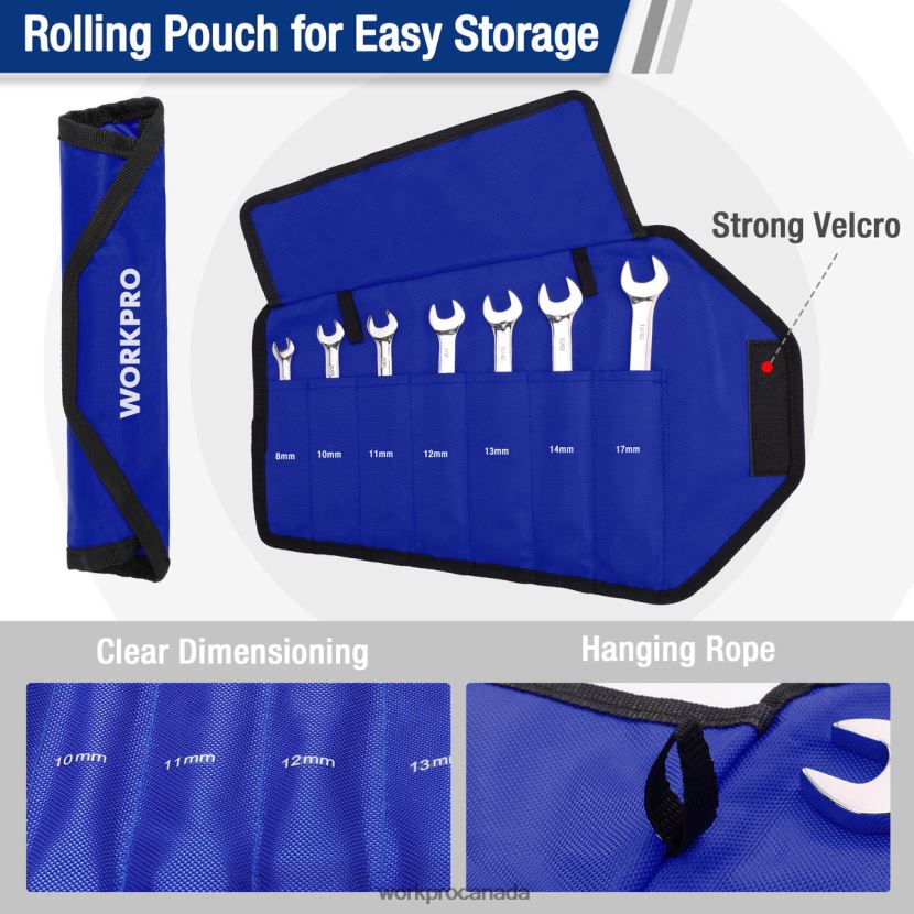 Useful WORKPRO 7-Piece Ratcheting Combination Wrench Set Tool ZNRDXV85