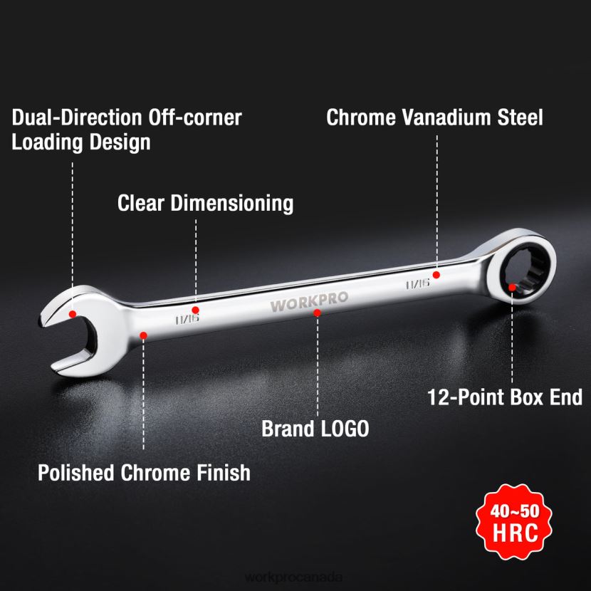 Useful WORKPRO 7-Piece Ratcheting Combination Wrench Set Tool ZNRDXV85