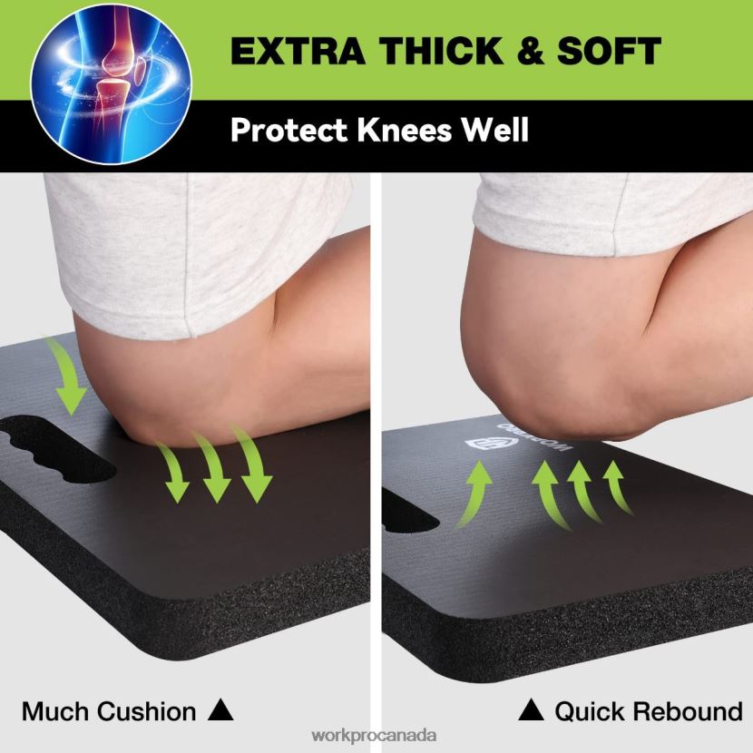 Black WORKPRO Extra Thick Foam Kneeling Pad, 17.5 x 11 x 1.5 Tool ZNRDXV277