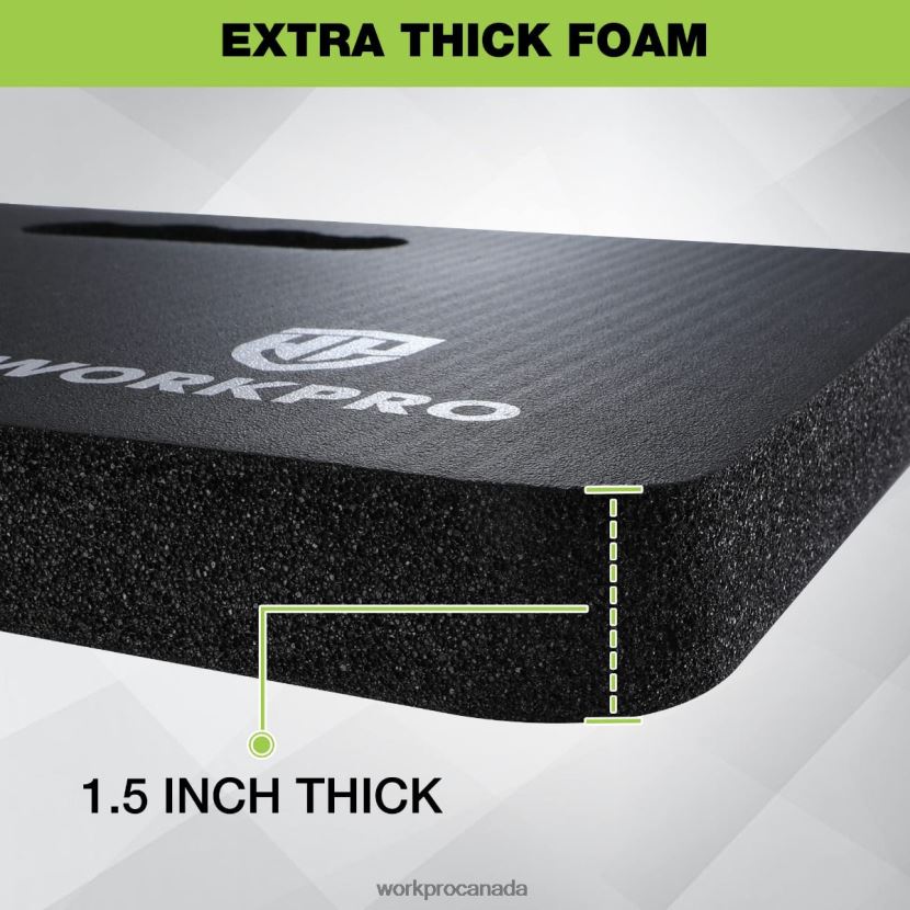 Black WORKPRO Extra Thick Foam Kneeling Pad, 17.5 x 11 x 1.5 Tool ZNRDXV277