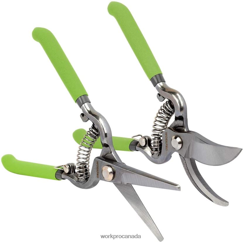 Helpful WORKPRO 2 Pcs Pruning Shears Set with Steel Straight Blade Tool ZNRDXV271