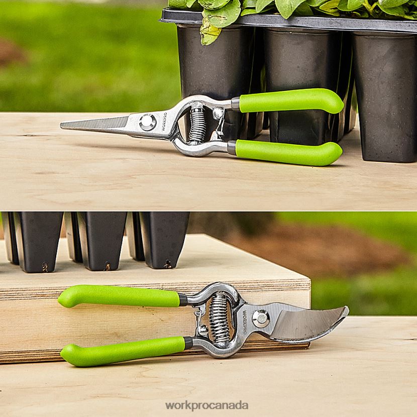 Helpful WORKPRO 2 Pcs Pruning Shears Set with Steel Straight Blade Tool ZNRDXV271