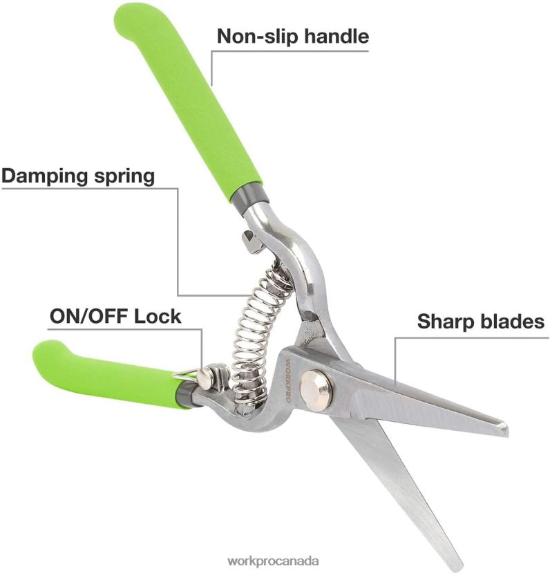 Helpful WORKPRO 2 Pcs Pruning Shears Set with Steel Straight Blade Tool ZNRDXV271