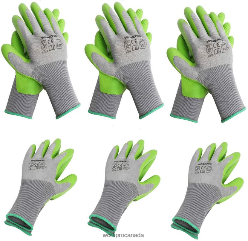 Helpful WORKPRO 6 Pairs Garden Work Gloves with Eco Latex Palm Coated Tool ZNRDXV275