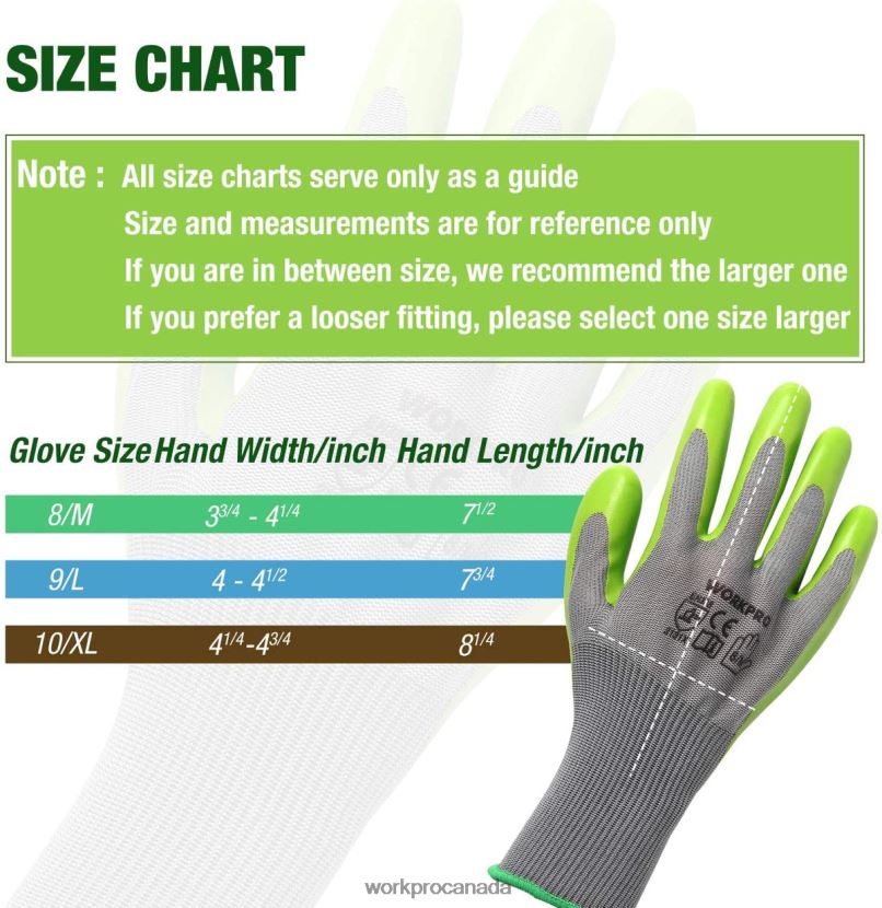 Helpful WORKPRO 6 Pairs Garden Work Gloves with Eco Latex Palm Coated Tool ZNRDXV275