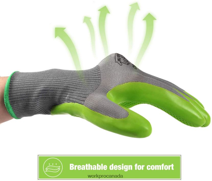 Helpful WORKPRO 6 Pairs Garden Work Gloves with Eco Latex Palm Coated Tool ZNRDXV275