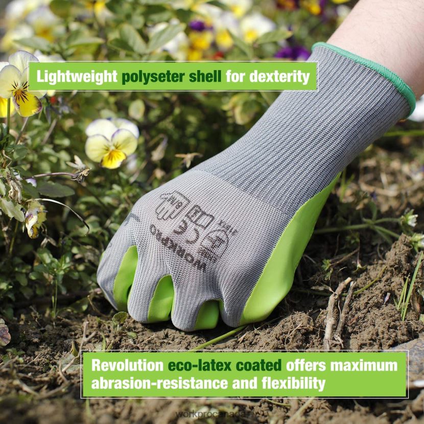 Helpful WORKPRO 6 Pairs Garden Work Gloves with Eco Latex Palm Coated Tool ZNRDXV275
