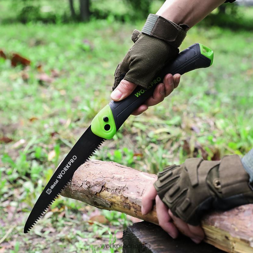 Helpful WORKPRO Folding Saw Compact Hand Pruning Saw with 7 Inch Blade Push Button Lock Tool ZNRDXV270