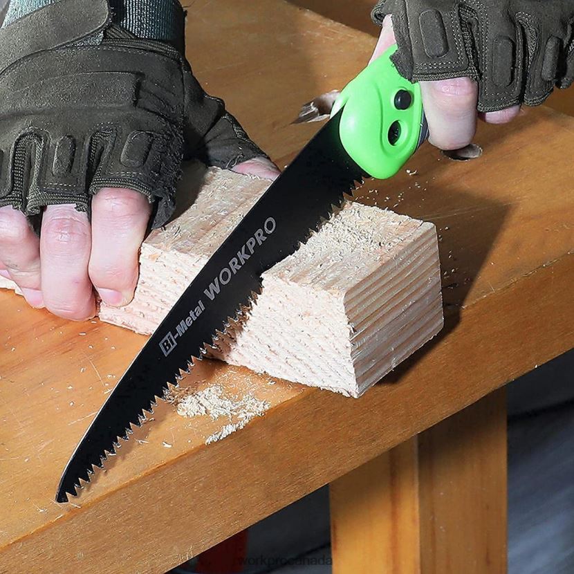 Helpful WORKPRO Folding Saw Compact Hand Pruning Saw with 7 Inch Blade Push Button Lock Tool ZNRDXV270