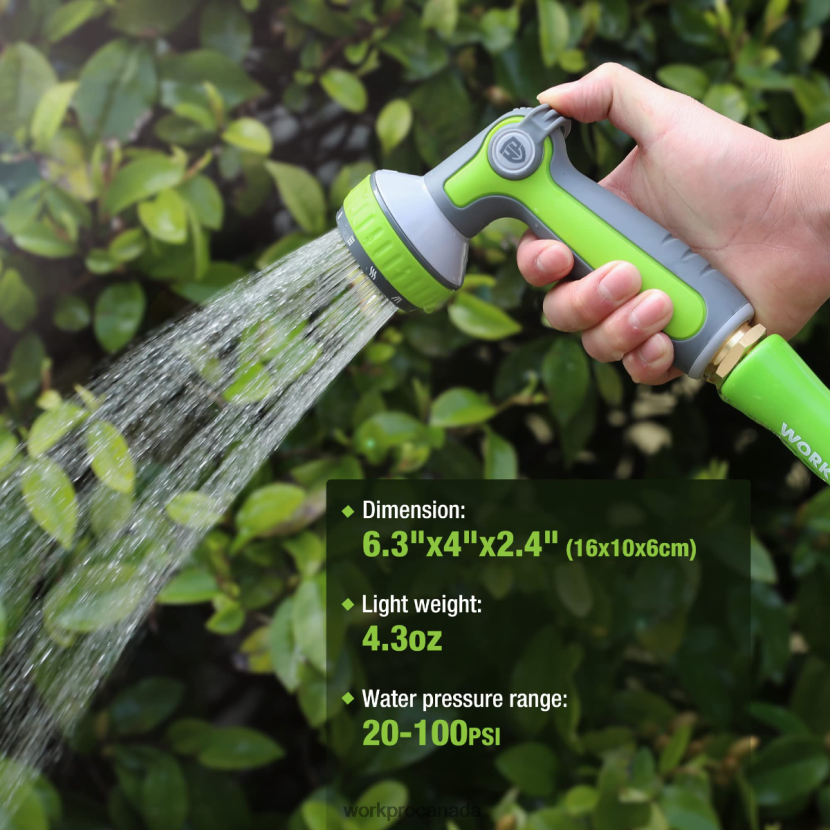 Helpful WORKPRO Garden Hose Nozzle Sprayer with 10 Spray Patterns Tool ZNRDXV278
