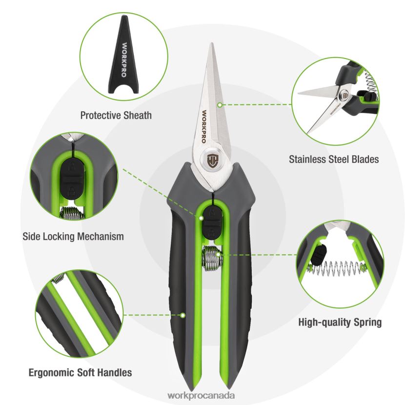 Morden WORKPRO Garden Pruning Shears 2 Pack, Bypass Pruning Shears and Straight Garden Scissors Tool ZNRDXV280
