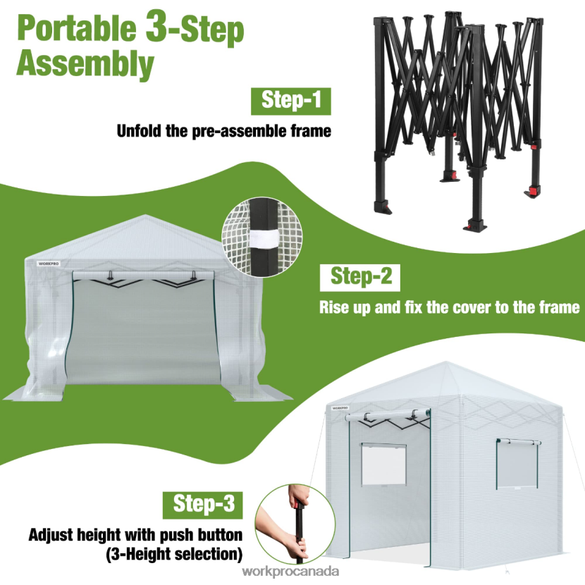 Morden WORKPRO Portable Walk-in Greenhouse Tool ZNRDXV279