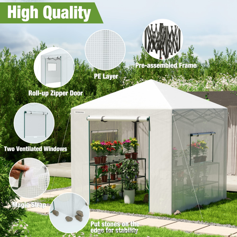 Morden WORKPRO Portable Walk-in Greenhouse Tool ZNRDXV279