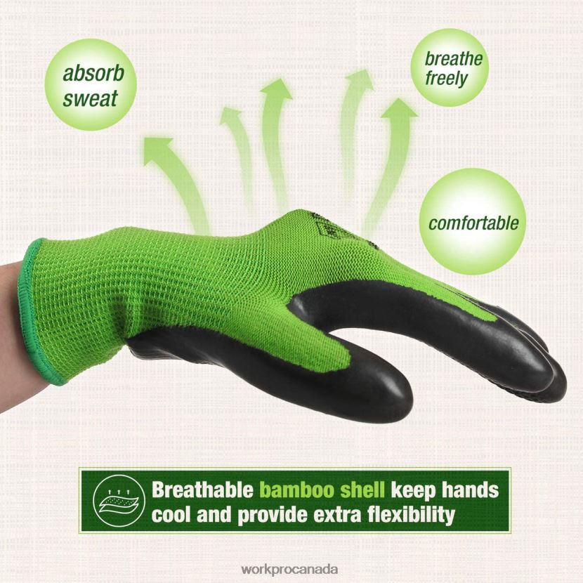 New WORKPRO 2 Pairs Garden Working Gloves with Eco Latex Palm Coated and Touchscreen for Weeding, Digging, Raking and Pruning Tool ZNRDXV273