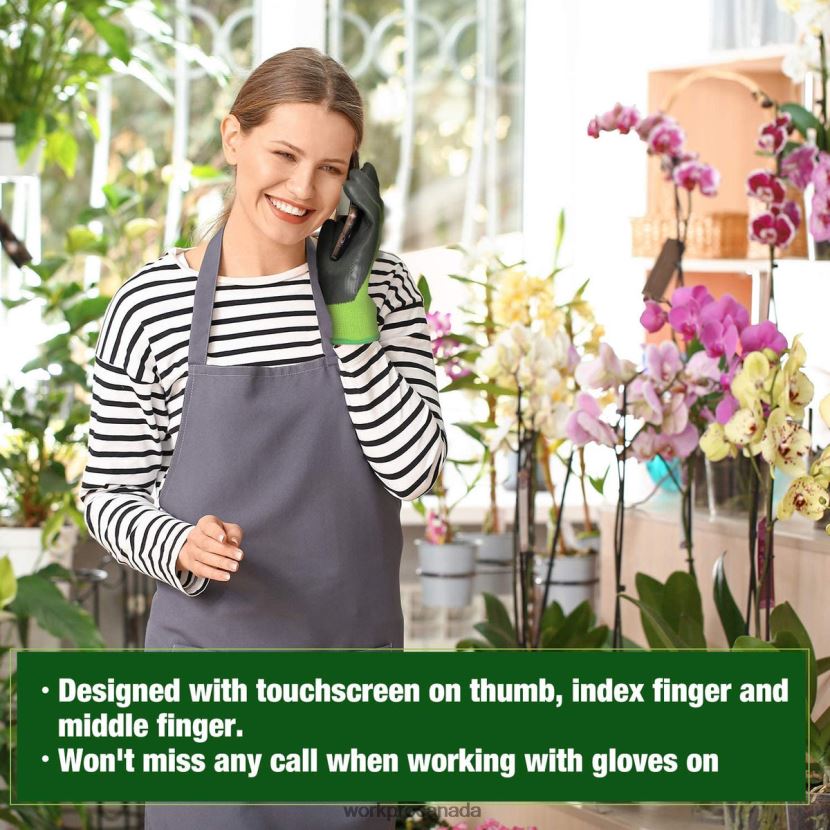 New WORKPRO 2 Pairs Garden Working Gloves with Eco Latex Palm Coated and Touchscreen for Weeding, Digging, Raking and Pruning Tool ZNRDXV273