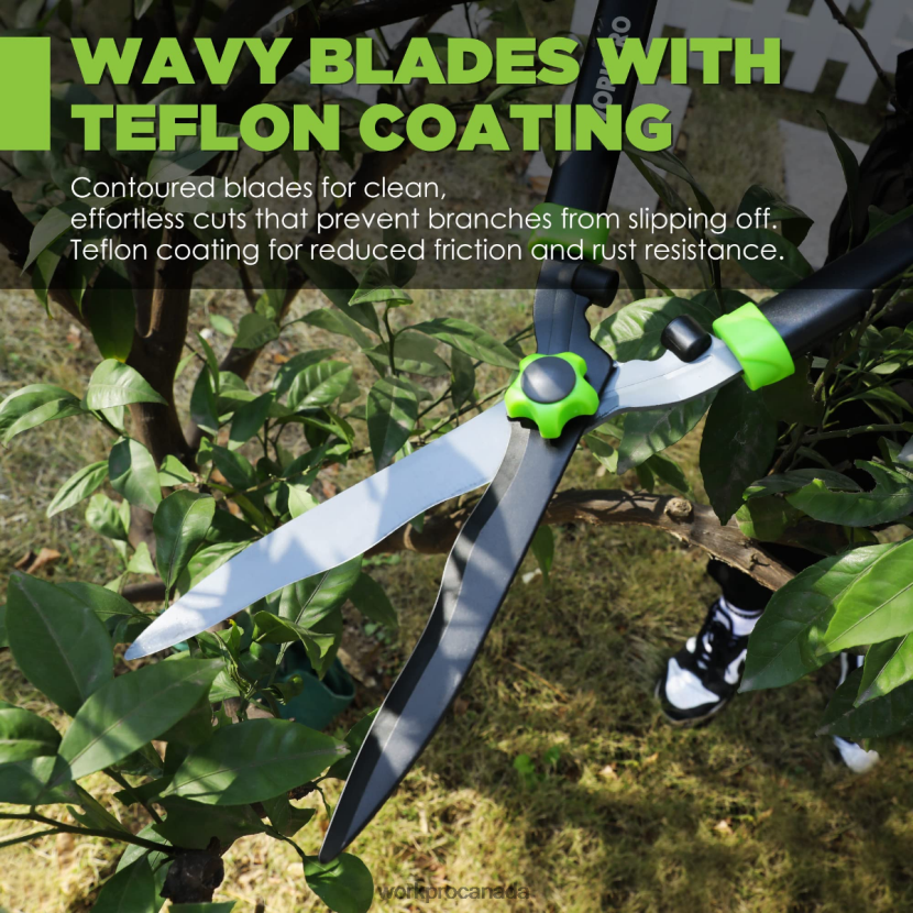 New WORKPRO Manual Hedge Shears with Wavy Blade & Ergonomic Comfortable Handle Tool ZNRDXV287