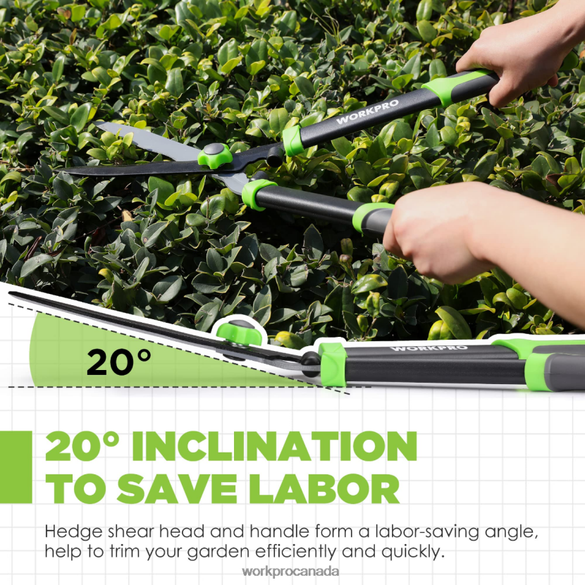 New WORKPRO Manual Hedge Shears with Wavy Blade & Ergonomic Comfortable Handle Tool ZNRDXV287