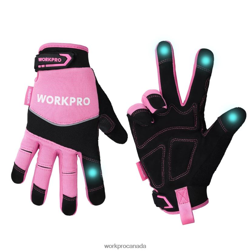Pink WORKPRO Safety Work Gloves, Touch Screen, Terry Fabric, Non-Slip Working Gloves- M Tool ZNRDXV250