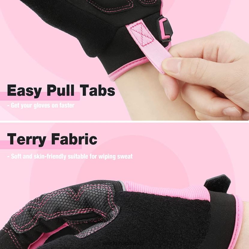 Pink WORKPRO Safety Work Gloves, Touch Screen, Terry Fabric, Non-Slip Working Gloves- M Tool ZNRDXV250
