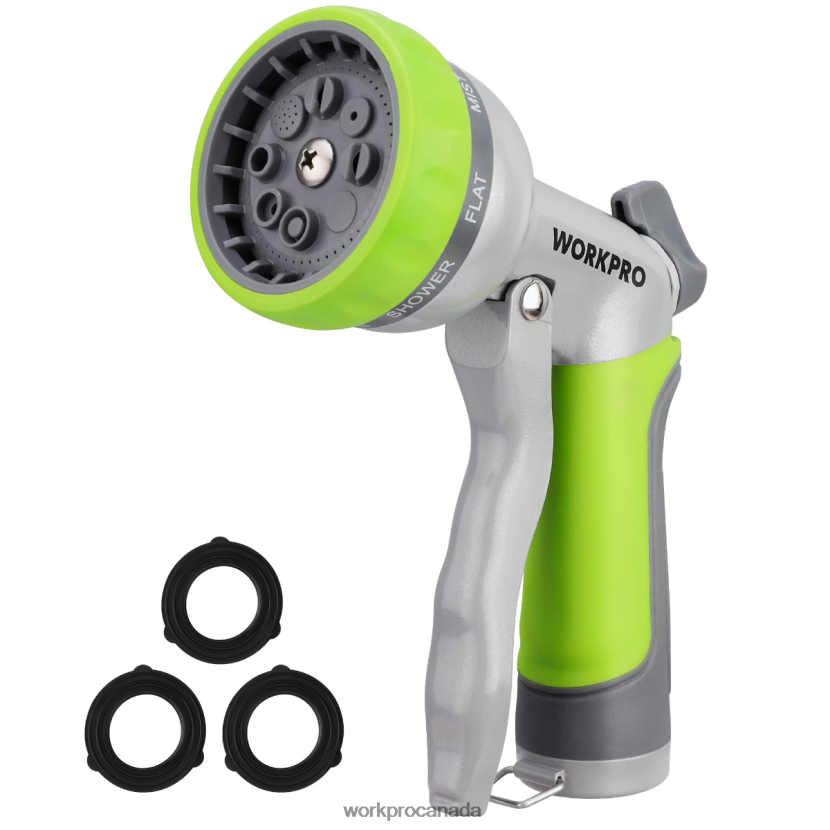 Useful WORKPRO Garden High Pressure Water Hose Nozzle Sprayer with 8 Adjustable Watering Patterns & Thumb Control Design Tool ZNRDXV288