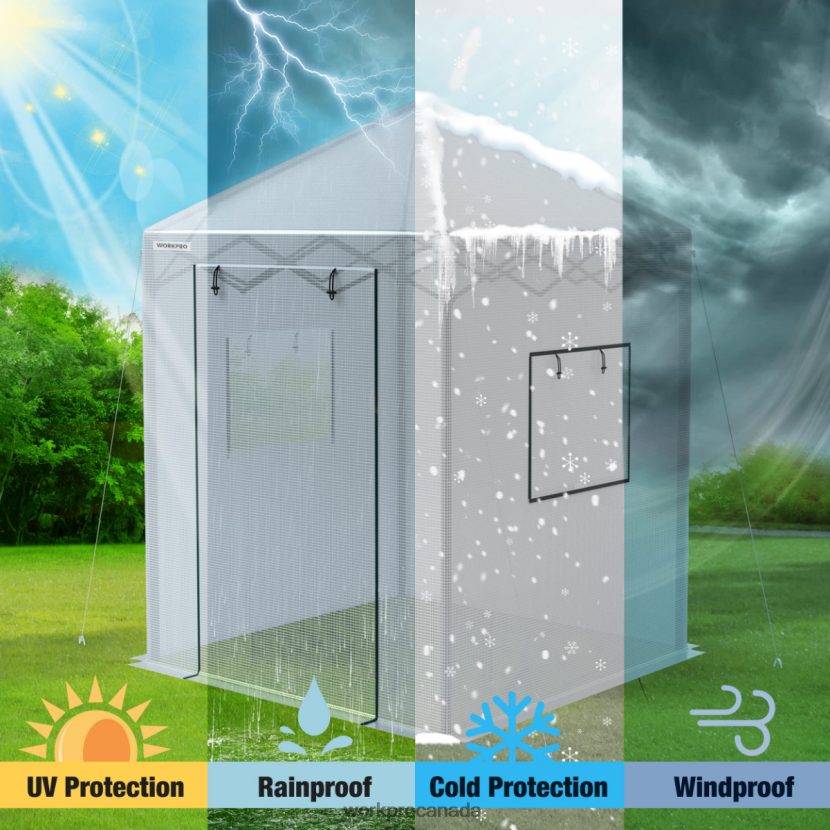 Useful WORKPRO Portable Walk-in Greenhouse Tool ZNRDXV289
