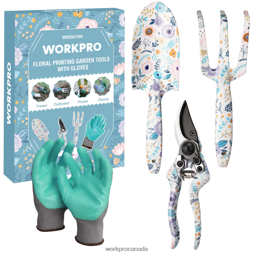 White/Pink WORKPRO 4PCS Aluminum Garden Tool Set Tool ZNRDXV285