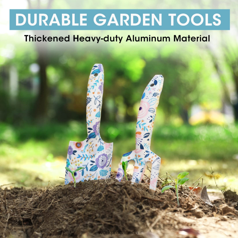 White/Pink WORKPRO 4PCS Aluminum Garden Tool Set Tool ZNRDXV285