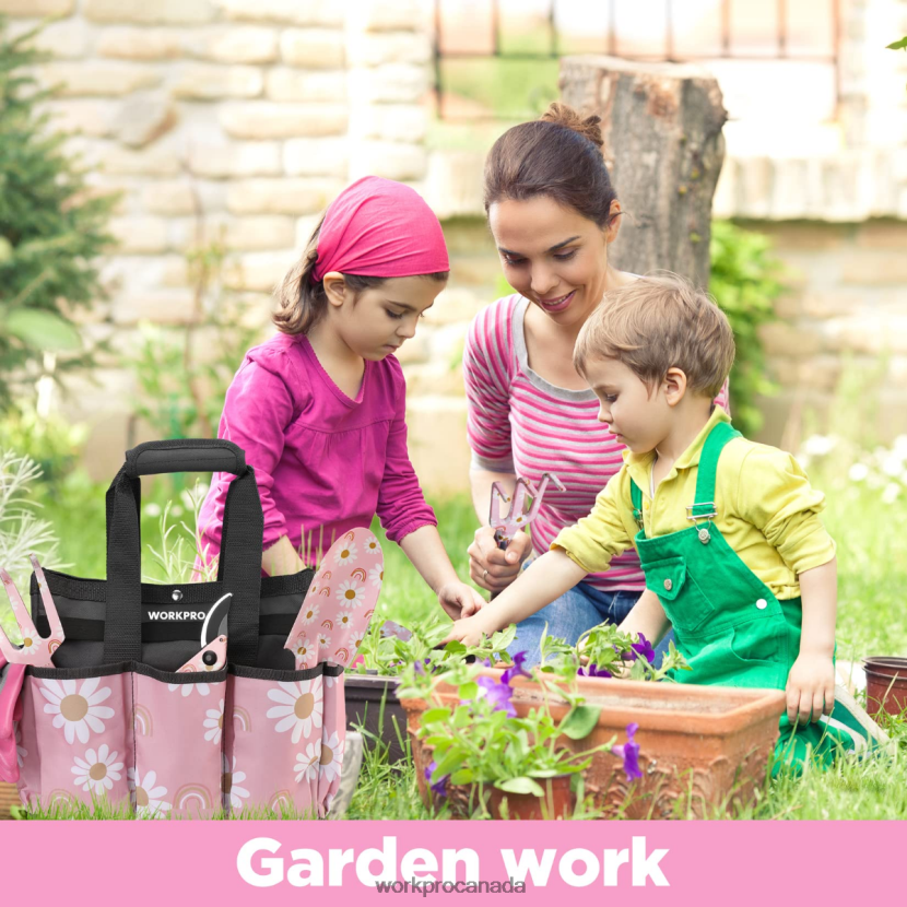 White/Pink WORKPRO 5PCS Aluminum Heavy Duty Gardening Tool Set Tool ZNRDXV284