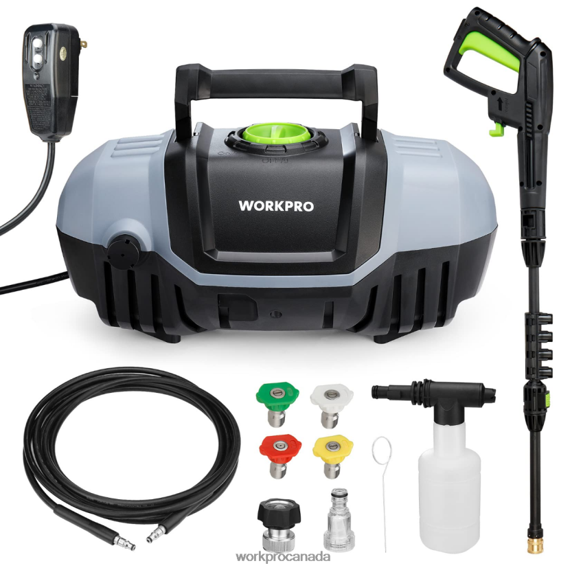 Helpful WORKPRO 1900 Max PSI 1.8 GPM 12-Amp Compact Electric High Pressure Washer Tool ZNRDXV299