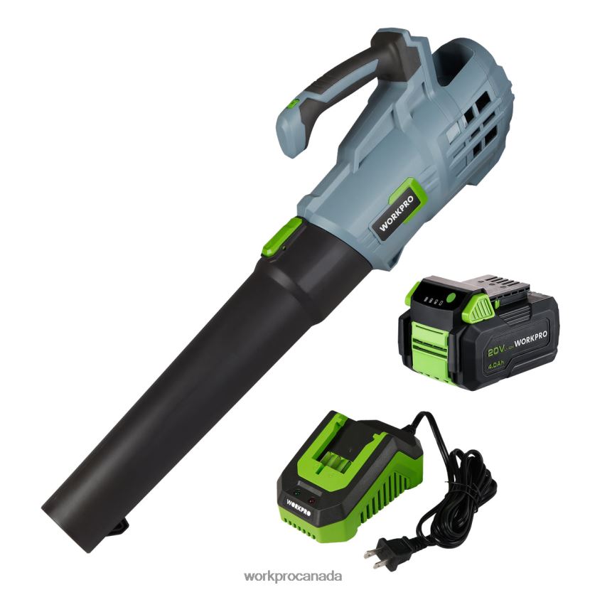 Helpful WORKPRO 20V Cordless Leaf Blower with 5 Adjustable Speeds 4.0Ah Larger Capacity Battery and Quick Charger Included Tool ZNRDXV292