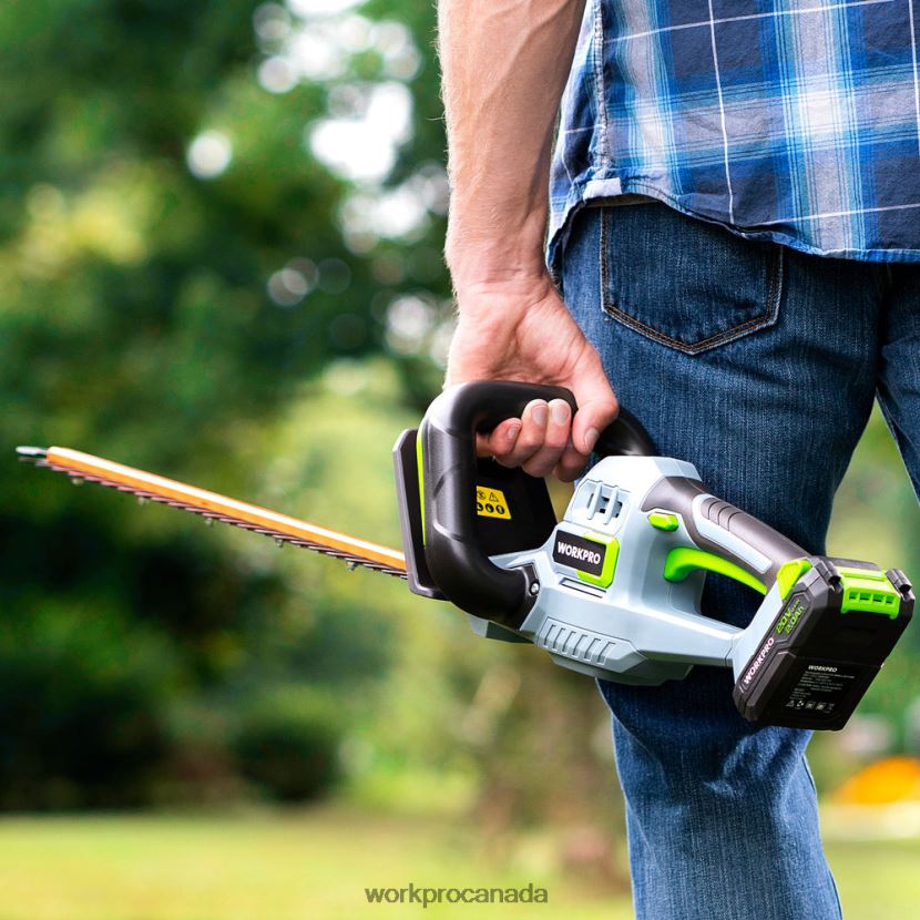 Morden WORKPRO 20V Cordless Hedge Trimmer Dual Action Blades Electric Gardening Tool 2.0Ah Battery and 1 Hour Quick Charger Included Tool ZNRDXV295
