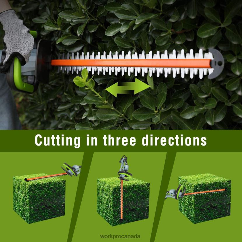 Morden WORKPRO 20V Cordless Hedge Trimmer Dual Action Blades Electric Gardening Tool 2.0Ah Battery and 1 Hour Quick Charger Included Tool ZNRDXV295