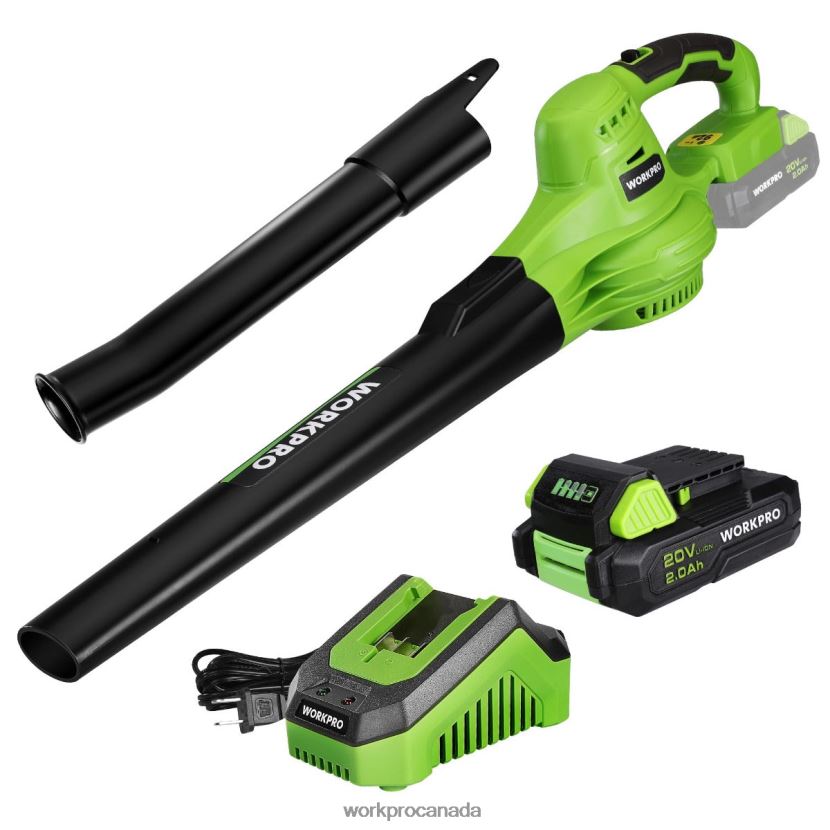 Morden WORKPRO 20V Lightweight Mini Cordless Leaf Blower wih Battery and Charger, 2-Speed Control Tool ZNRDXV303