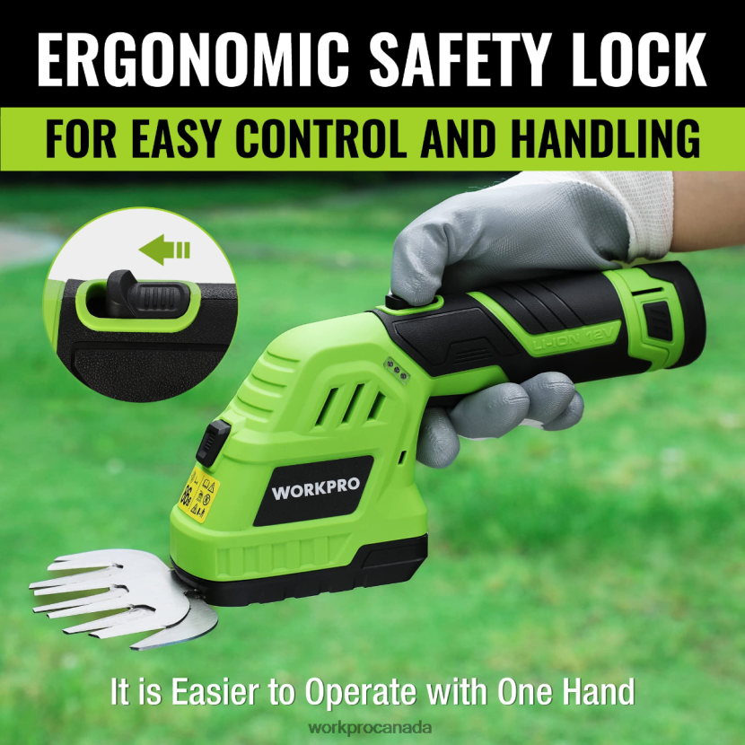 Morden WORKPRO 2 in 1 12V Electric Cordless Grass Hedge Shear & Handheld Shrubbery Trimmer, with 2.0Ah Rechargeable Lithium-Ion Battery and 1 Hour Fast Charger Tool ZNRDXV301