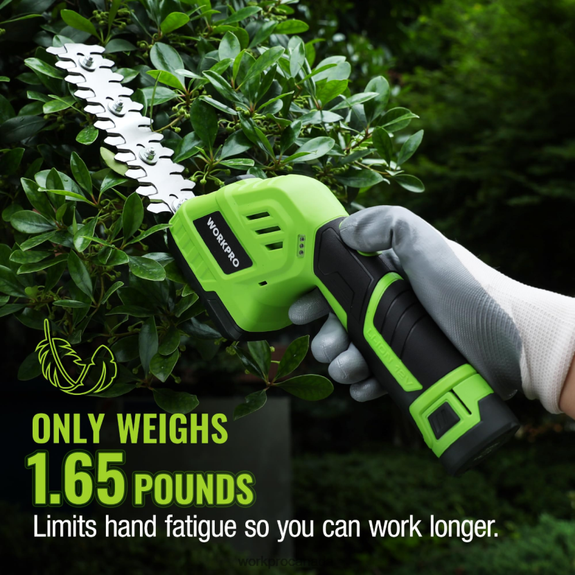 Morden WORKPRO 2 in 1 12V Electric Cordless Grass Hedge Shear & Handheld Shrubbery Trimmer, with 2.0Ah Rechargeable Lithium-Ion Battery and 1 Hour Fast Charger Tool ZNRDXV301