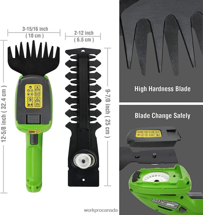 Morden WORKPRO 2 in 1 Handheld Hedge Trimmer 7.2V Electric Grass Trimmer Hedge Shears/Grass Cutter Tool ZNRDXV294