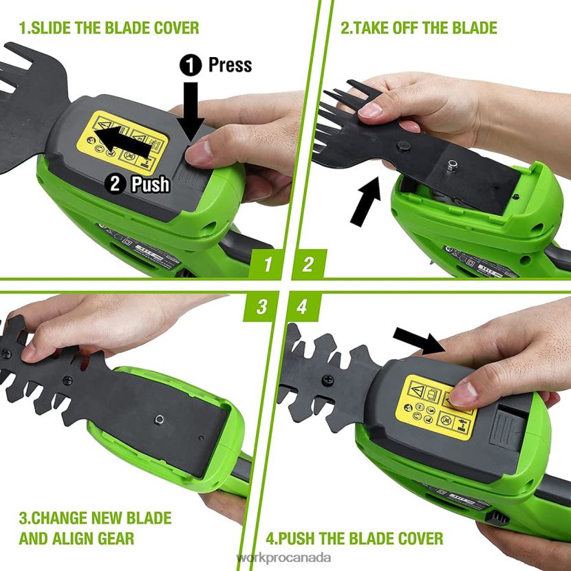 Morden WORKPRO 2 in 1 Handheld Hedge Trimmer 7.2V Electric Grass Trimmer Hedge Shears/Grass Cutter Tool ZNRDXV294