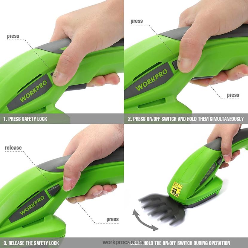Morden WORKPRO 2 in 1 Handheld Hedge Trimmer 7.2V Electric Grass Trimmer Hedge Shears/Grass Cutter Tool ZNRDXV294