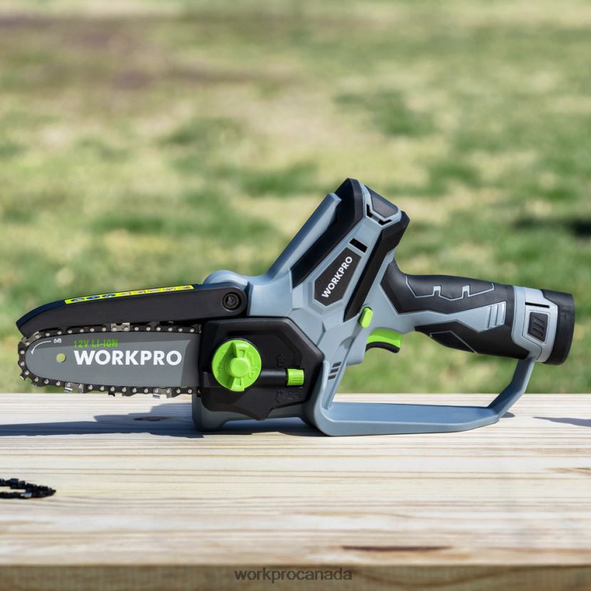New WORKPRO Mini Chainsaw, Cordless Electric Compact Chain Saw with 2 Batteries, Replacement Guide Bar and Chain Tool ZNRDXV291