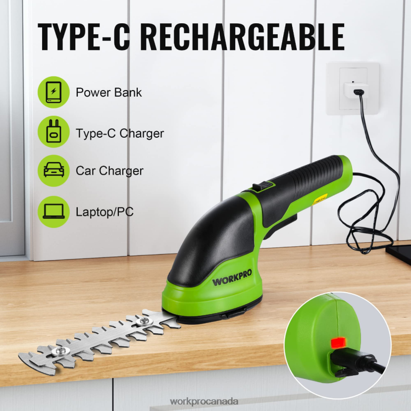Pink/Green/White WORKPRO 2 in 1 Handheld 3.6V Electric Cordless Shrubbery Trimmer Hedge Shears/Grass Cutter Tool ZNRDXV268