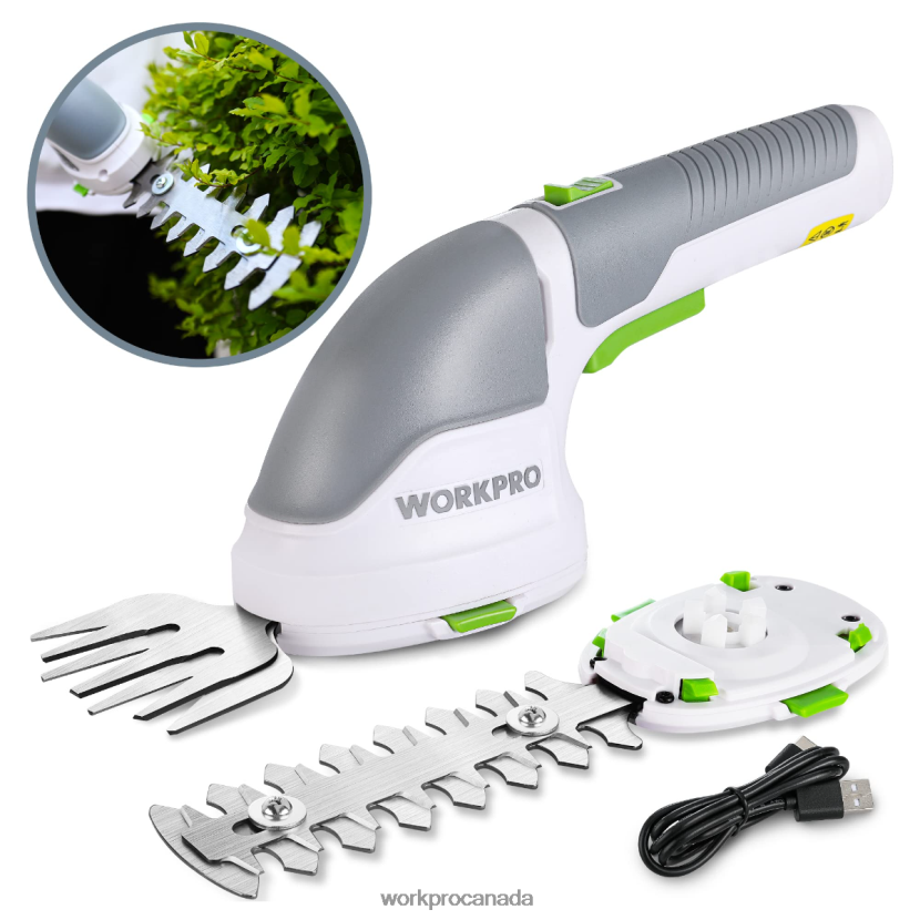 Pink/Green/White WORKPRO 2 in 1 Handheld 3.6V Electric Cordless Shrubbery Trimmer Hedge Shears/Grass Cutter Tool ZNRDXV268