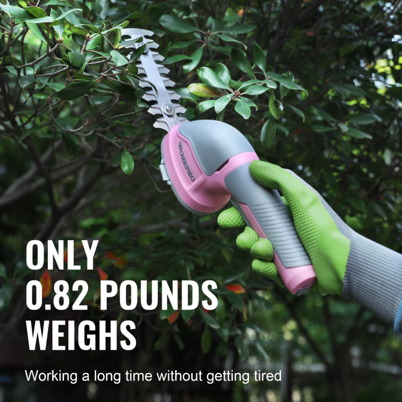 Pink/Green/White WORKPRO 2 in 1 Handheld 3.6V Electric Cordless Shrubbery Trimmer Hedge Shears/Grass Cutter Tool ZNRDXV268