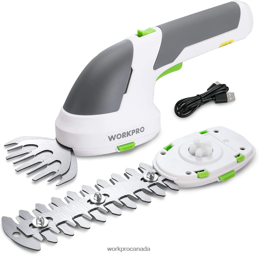 Pink/Green/White WORKPRO 2 in 1 Handheld 7.2V Electric Cordless Shrubbery Trimmer Hedge Shears/Grass Cutter Tool ZNRDXV269